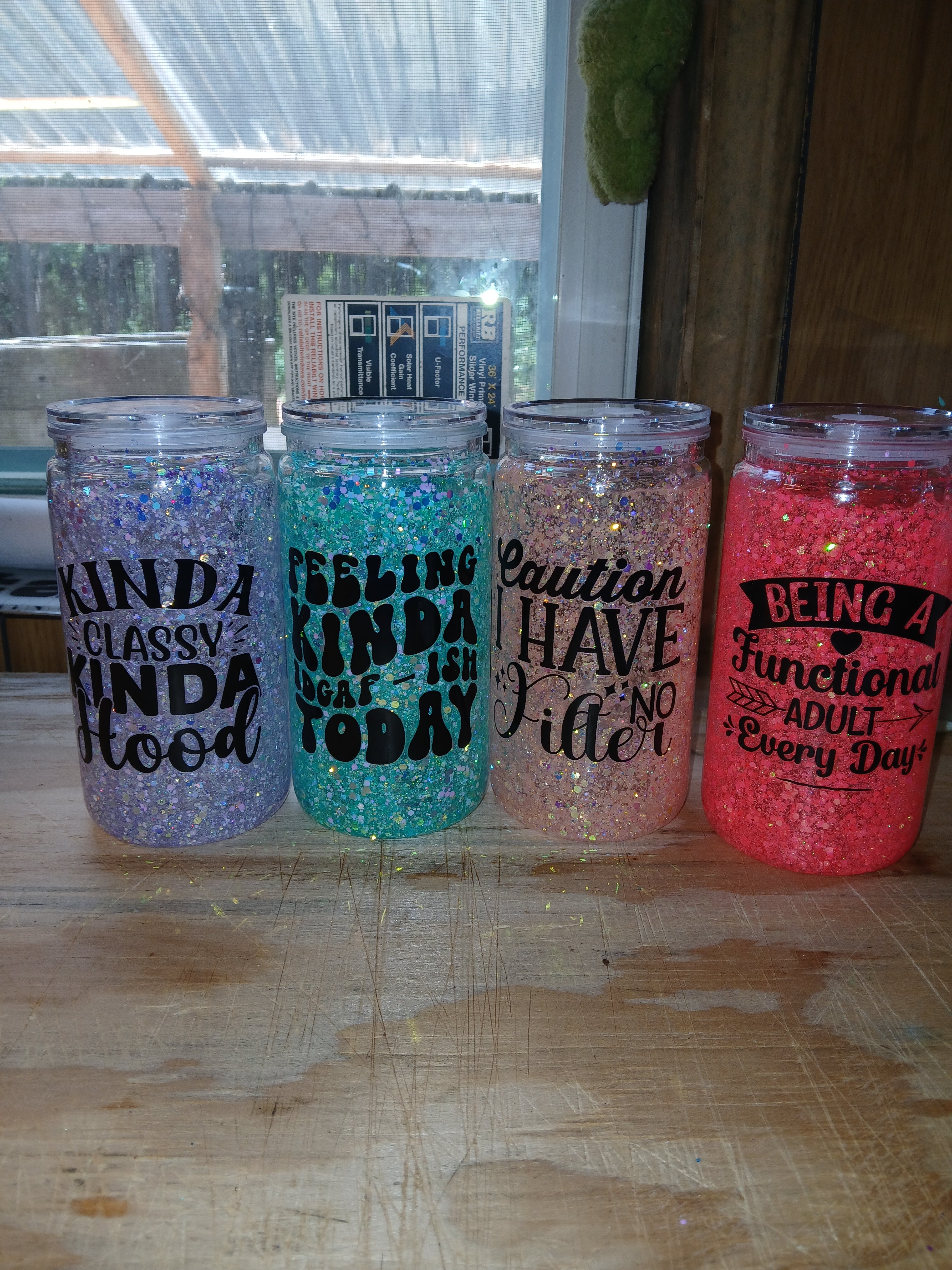 Assorted saying tumblers